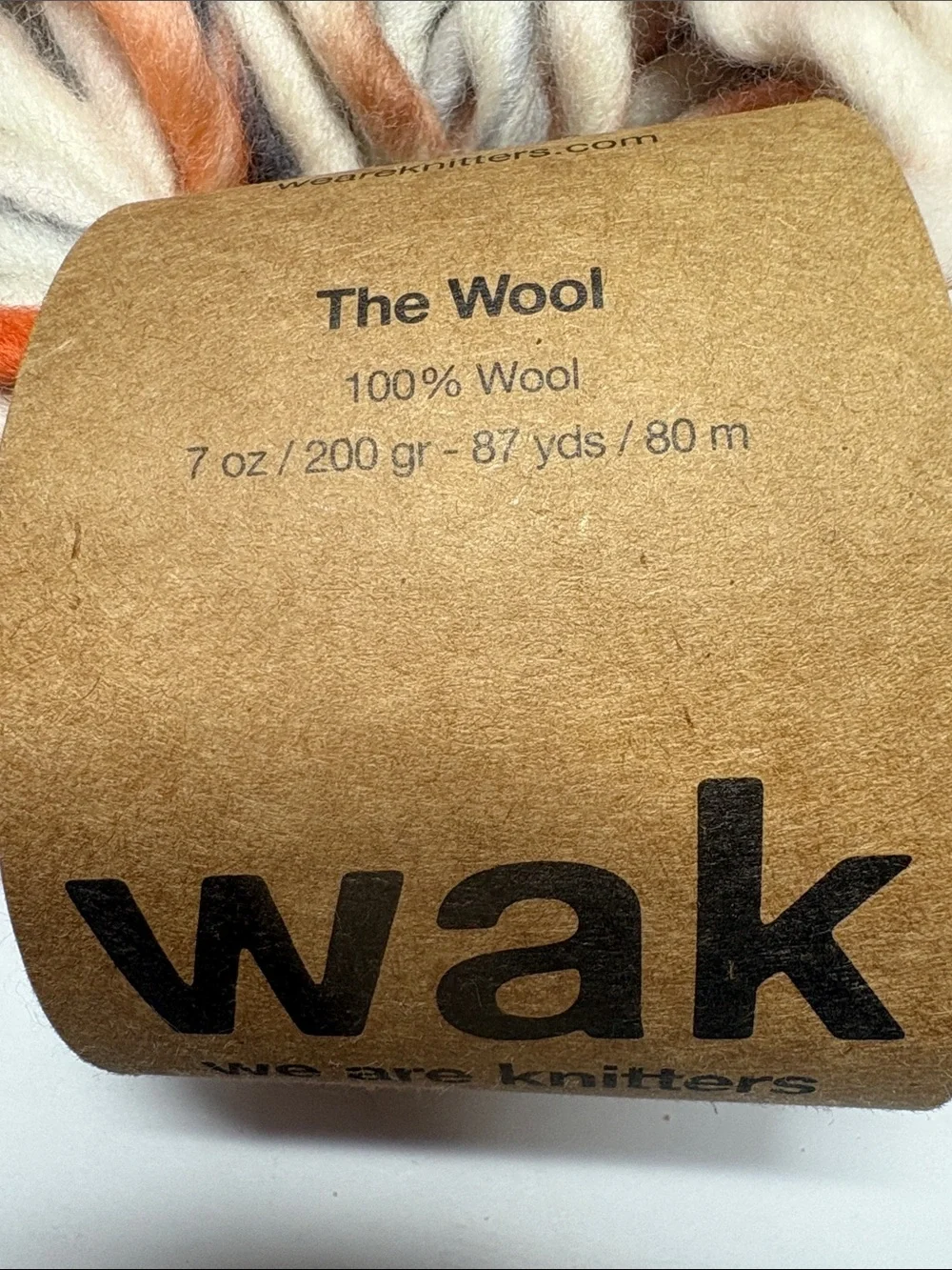 wak (We Are Knitters) The Wool Bulky Yarn Colorado- Cream, Peach & Gray